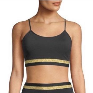 Kate Spade Black & Gold Sports Bra